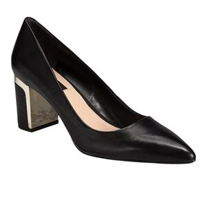 DKNY Elie Black/Metallic Gold Pumps Size 9